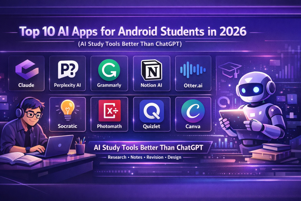 Top 10 AI Apps for Android Students in 2026 📱🔥